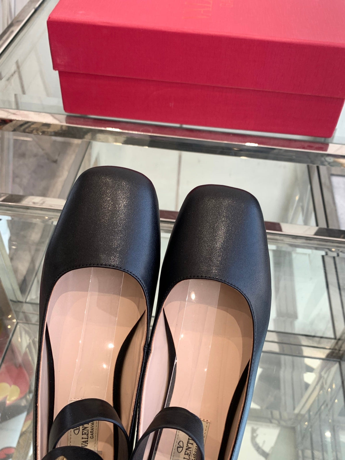 VT 25 Ballerina Ballet Gladiator Flats Black Cowhide 292358