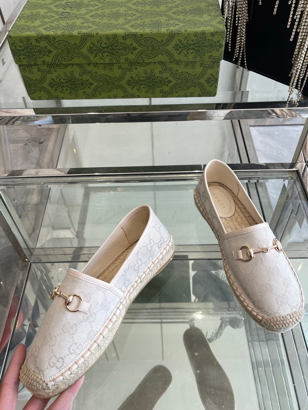 GC 2025 Espadrille With Horsebit Ivory Canvas 292315