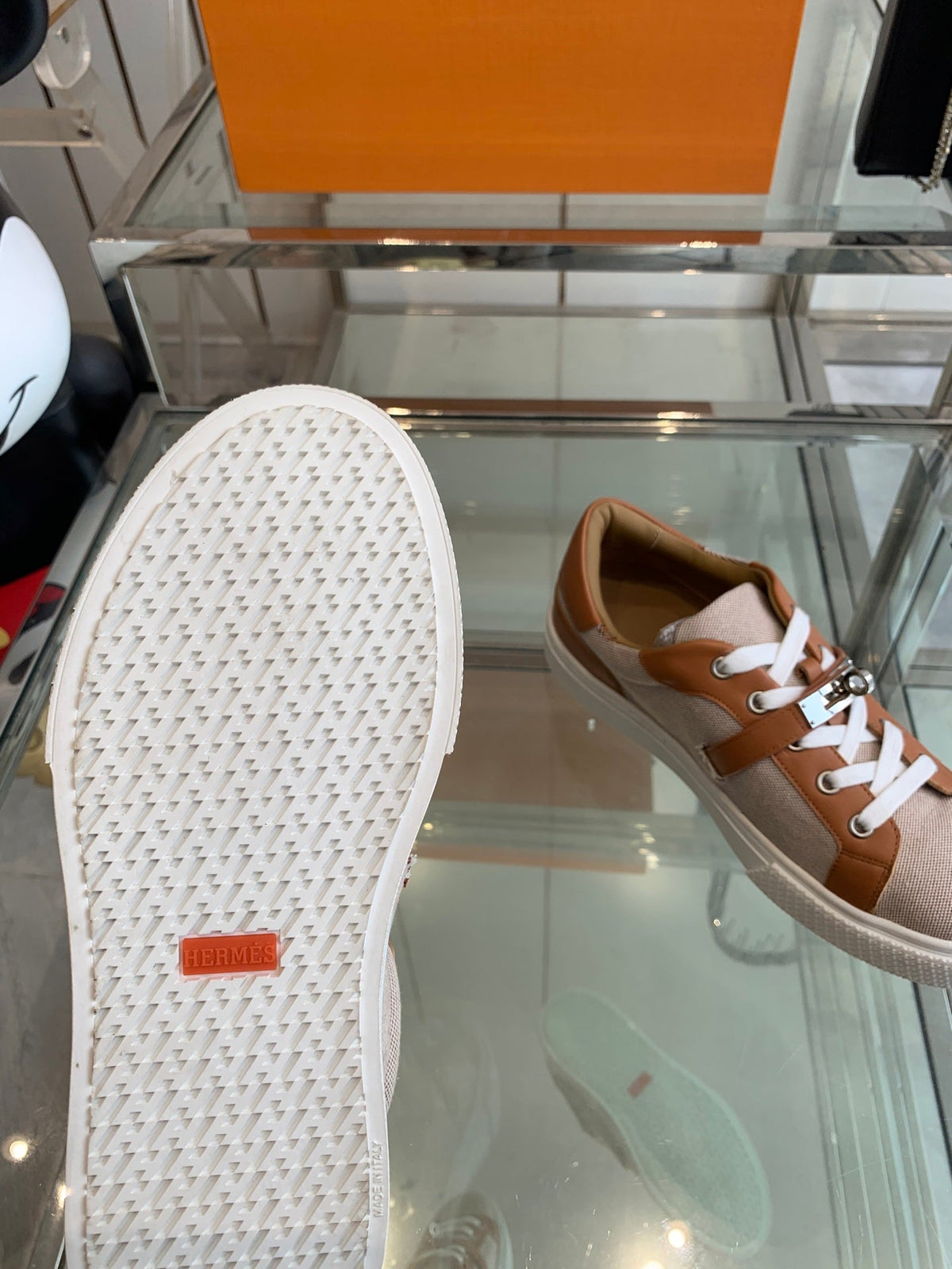 HM Day Sneaker Brown Canvas Calfskin 291815