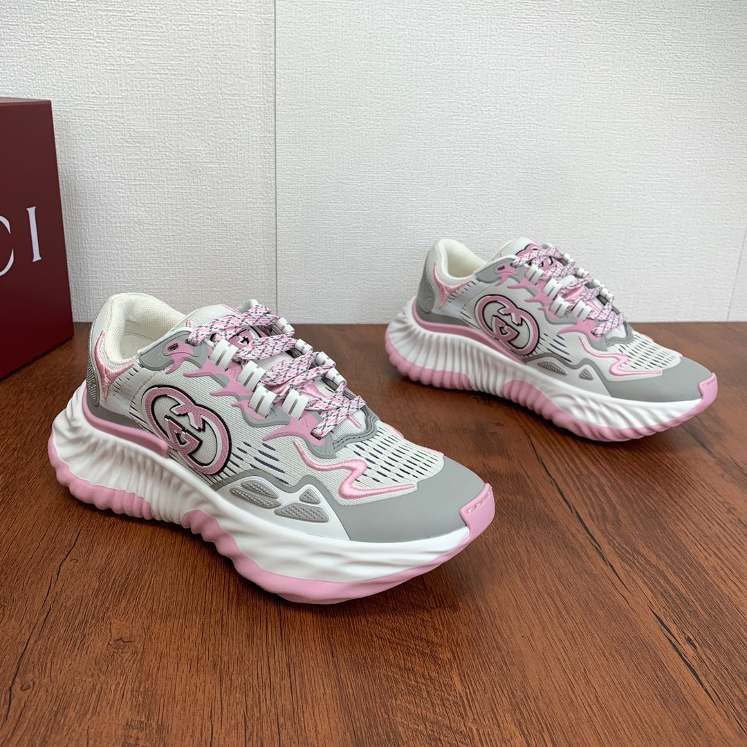 GG Men's Ripple Sneaker Grey Pink Mesh 536988
