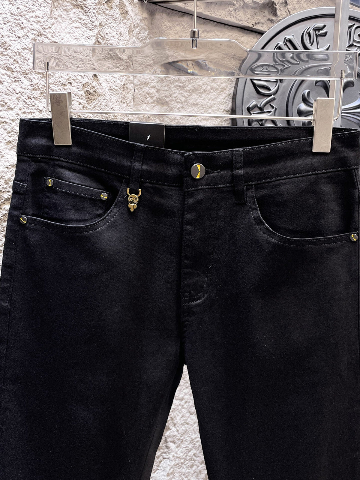 Fendi 2026 Men's Jeans Black Denim 804367