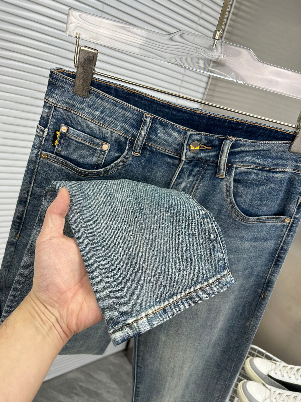 Fendi 2026 Men's Jeans Blue Denim 802289