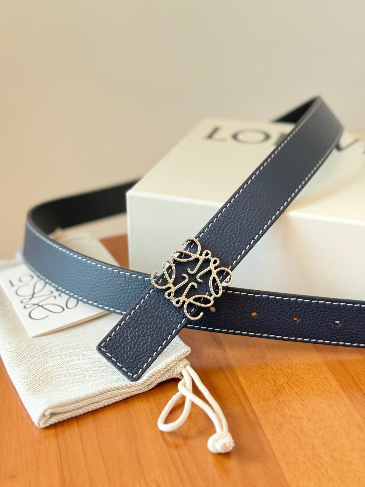 Loewe 2026 Anagram Reversible Belt 32mm Leather 217056