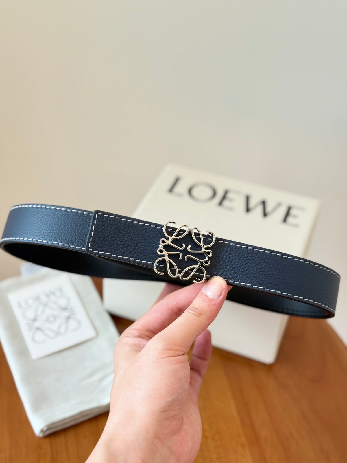 Loewe 2026 Anagram Reversible Belt 32mm Leather 217056