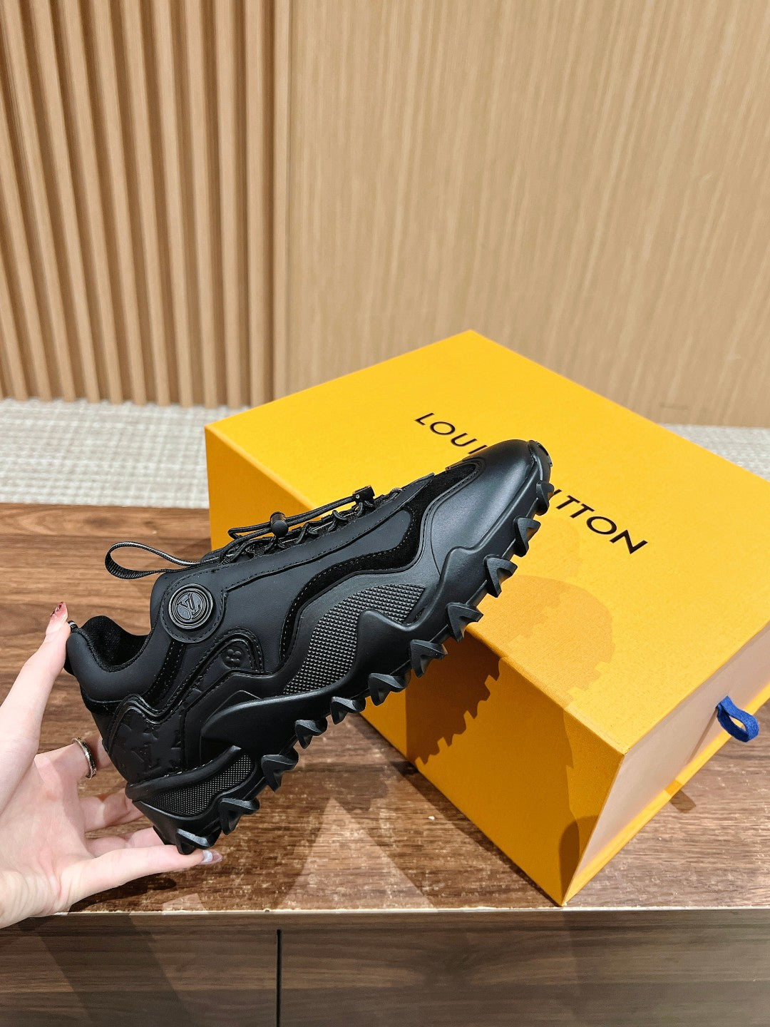 LV Rush Sneaker Black Cowhide