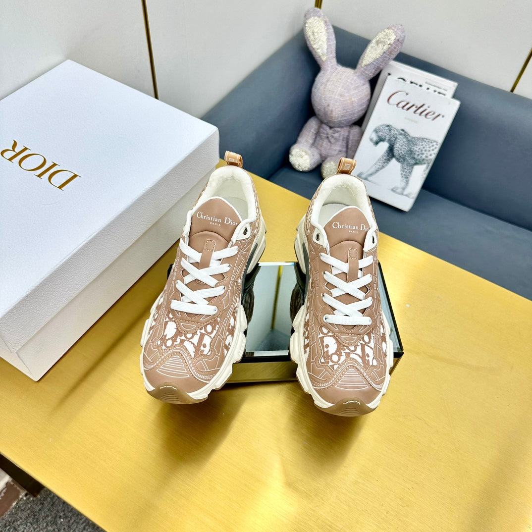 CD Chrono Sneaker 40mm In Brown Pink Mesh Fabric 994572