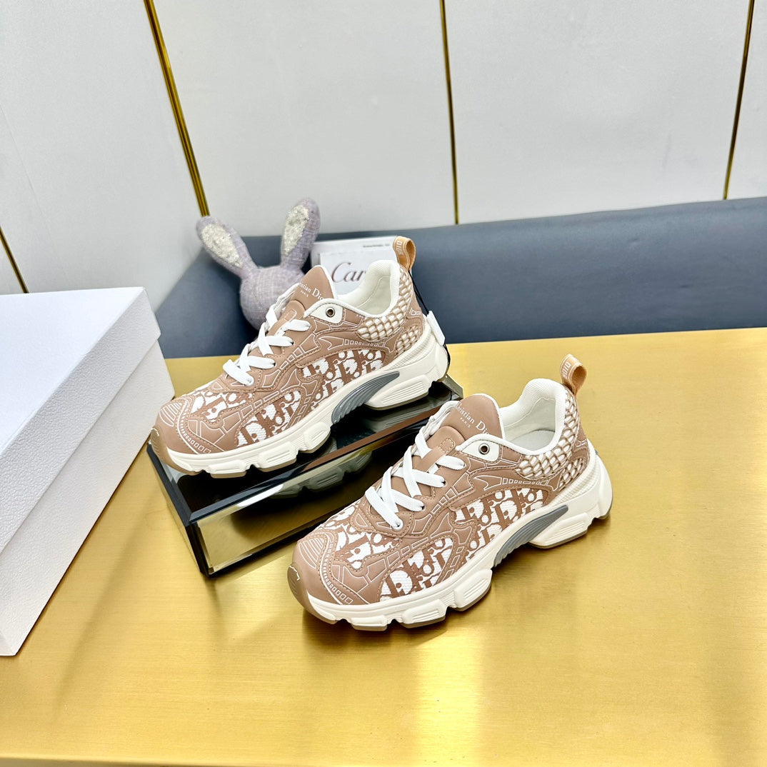 CD Chrono Sneaker 40mm In Brown Pink Mesh Fabric 994572