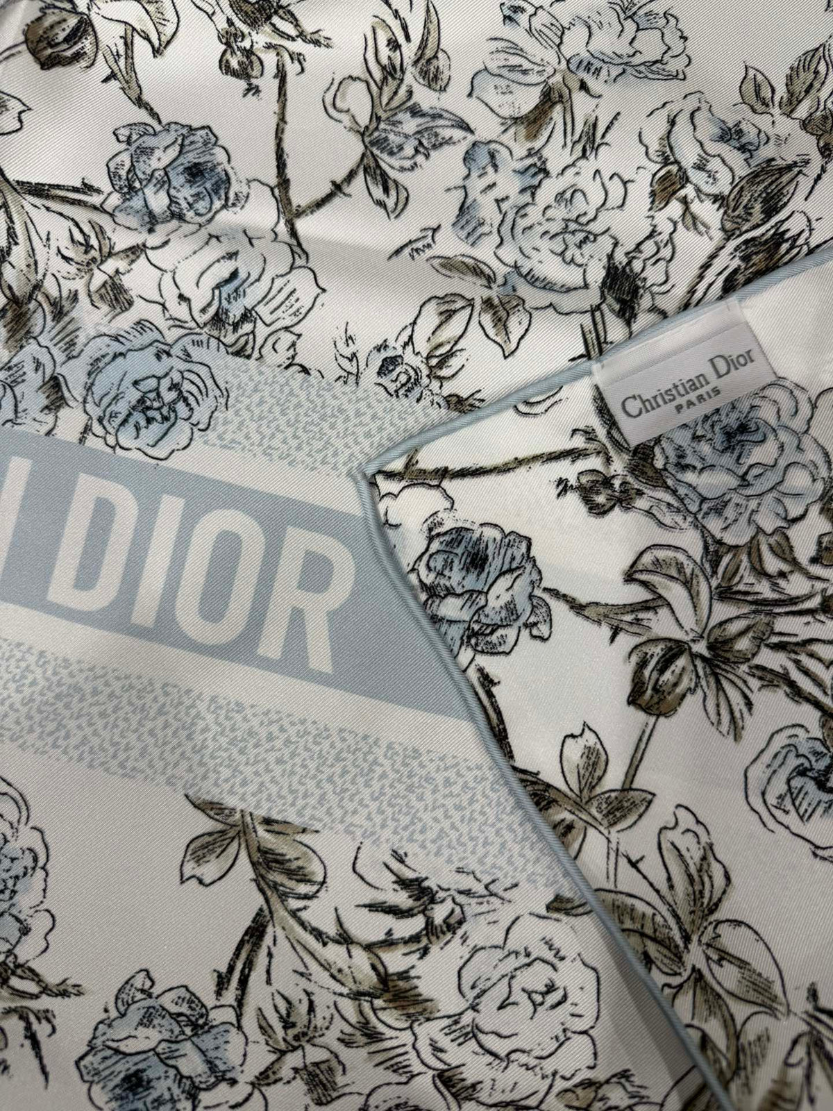 Dior 2026 Floral Scarf 90cm Silk 203695