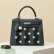 High-end Hermes 2026 Sellier Casaque Etoilee Kelly Bag 25cm Swift Calfskin