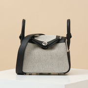 High-end Hermes 2026 Mini Lindy Cargo Bag 19cm Swift Leather Canvas