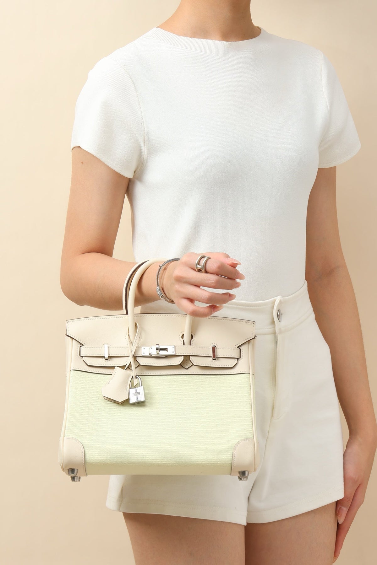 High-end Hermes 2026 Birkin Bag 25cm Toile H Canvas-Swift Leather