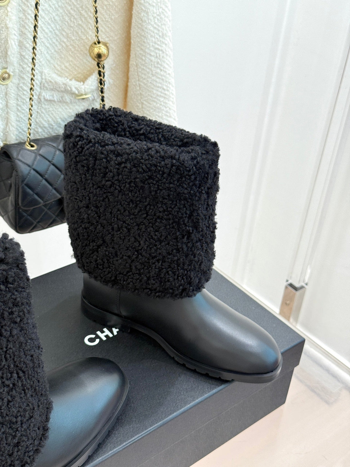 Chanel 2026 Ankle Boots Suede Leather Wool 188554