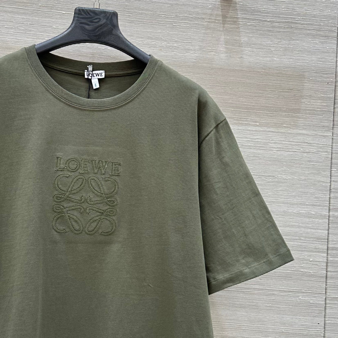 Loewe 25 Relaxed Fit T-shirt Khaki  Green Cotton