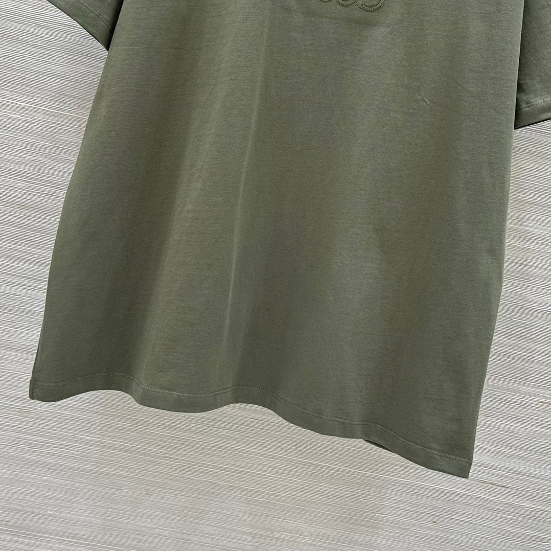 Loewe 25 Relaxed Fit T-shirt Khaki  Green Cotton