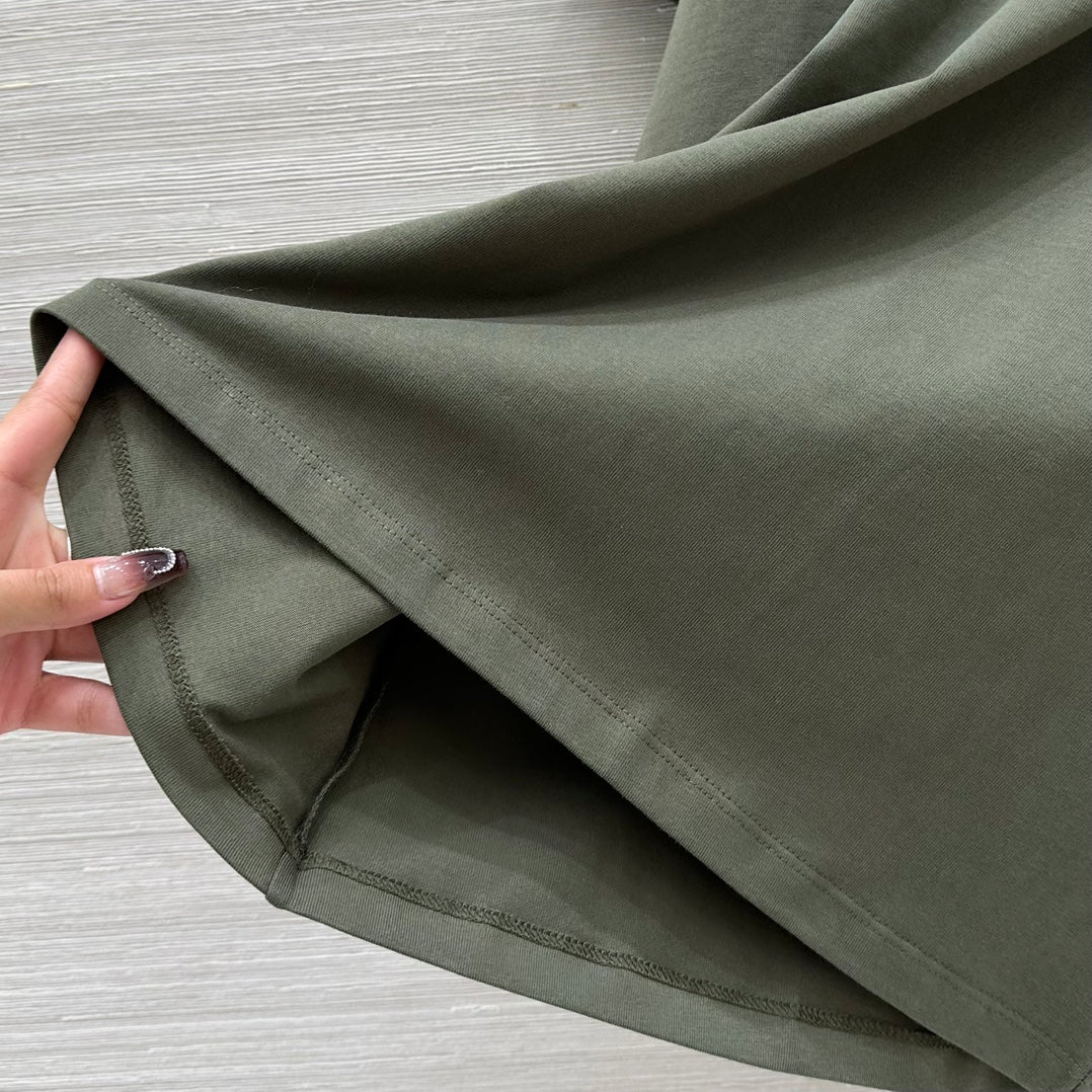 Loewe 25 Relaxed Fit T-shirt Khaki  Green Cotton