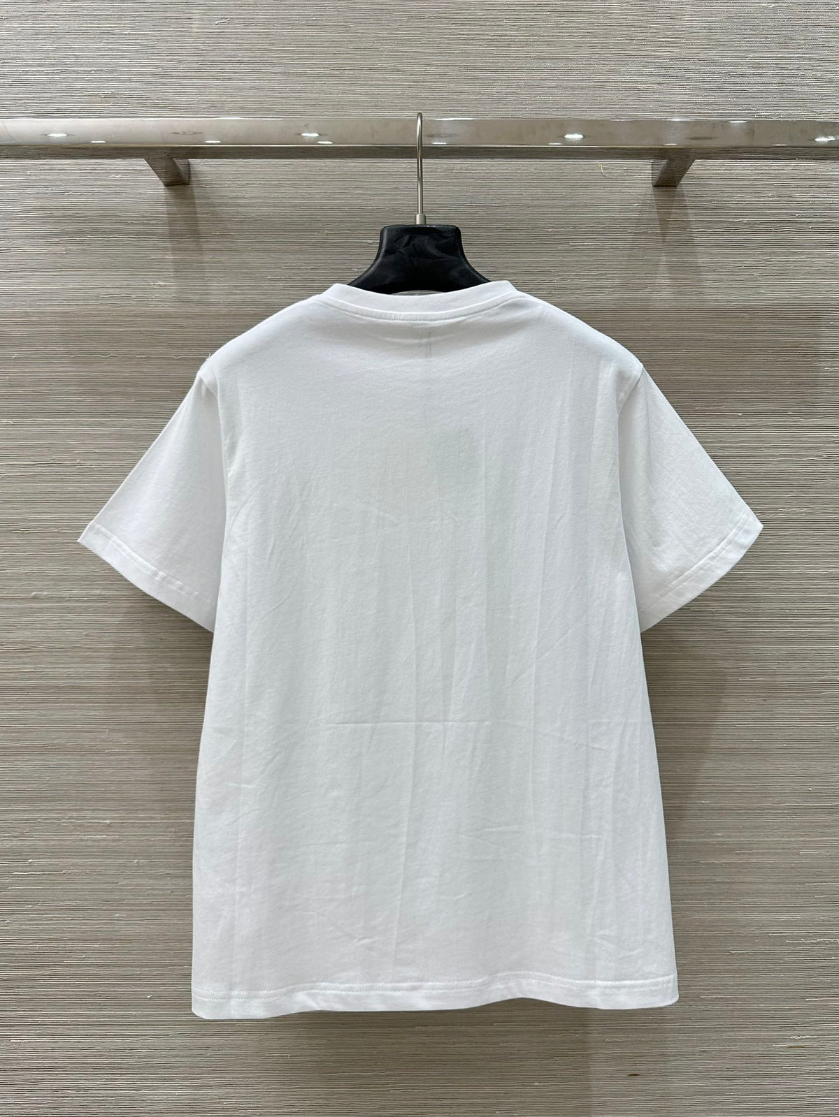Loewe Floral Embroidered Short-sleeved T-shirt White Cotton