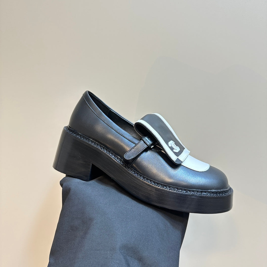 CC Moccasins 65mm Black Calfskin