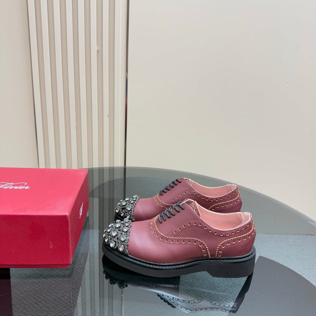 Viv Loafers Earthy Pink Pearl Cowhide 299781