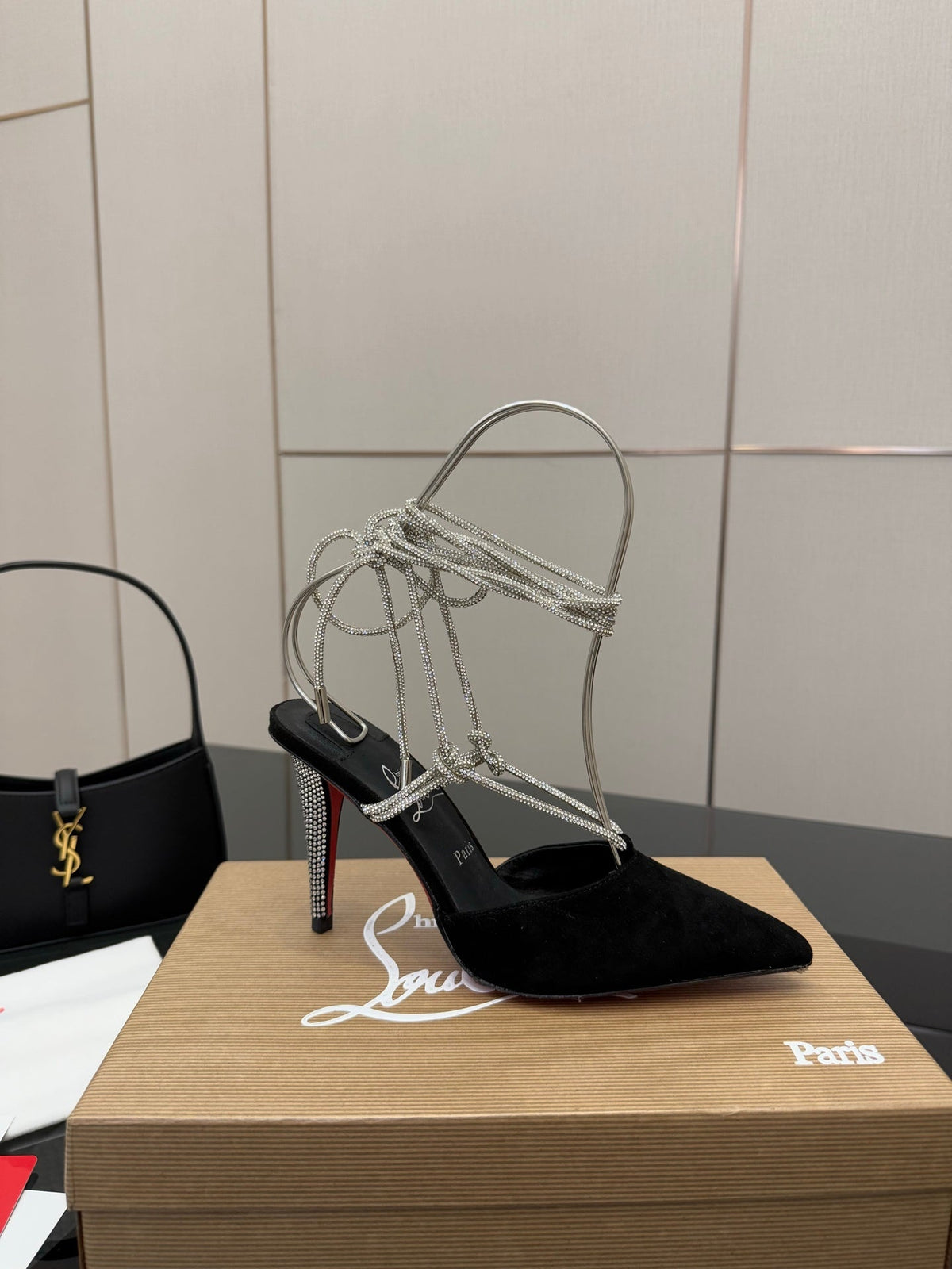 CL Mules Black 8.5cm Original Material 299877