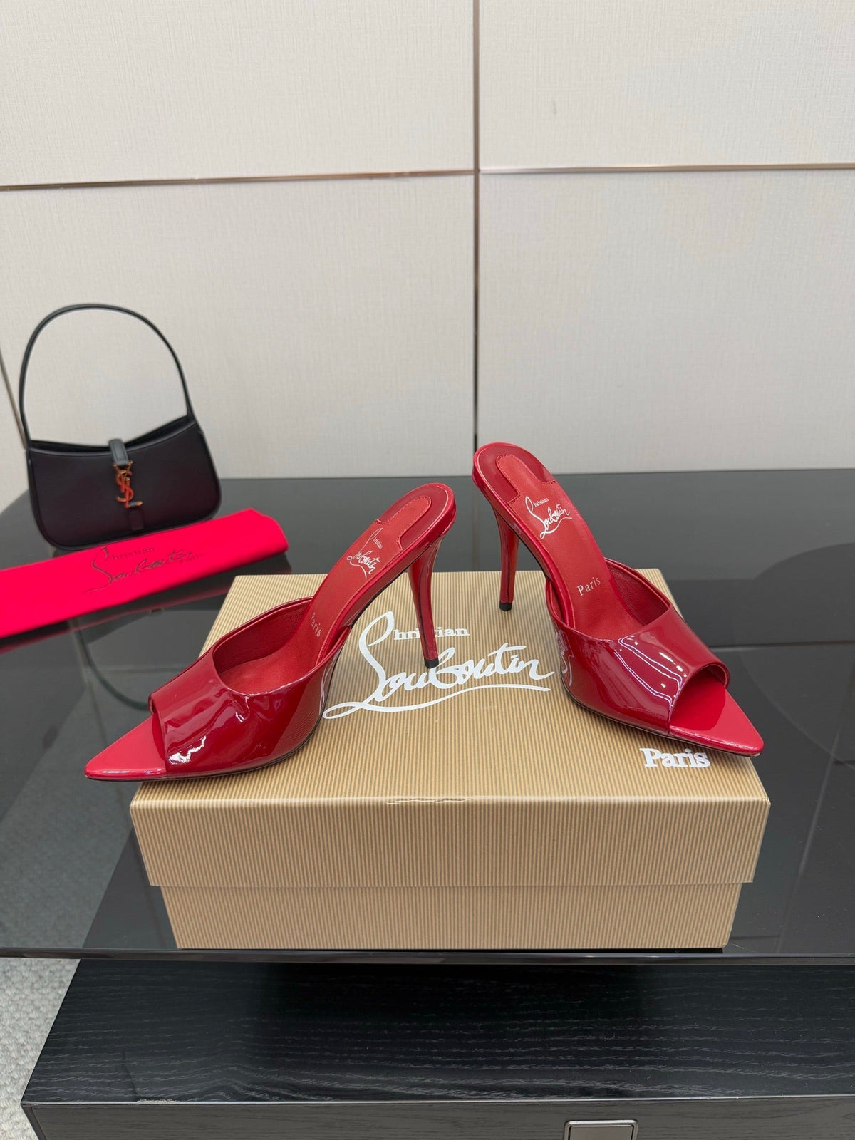 CL 26SS High Heel Sandals 100 Red Patent Leather 532169