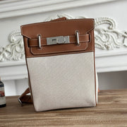 High-end Hermes 2026 Hac a Dos Bag 26cm Canvas/Togo Calfskin