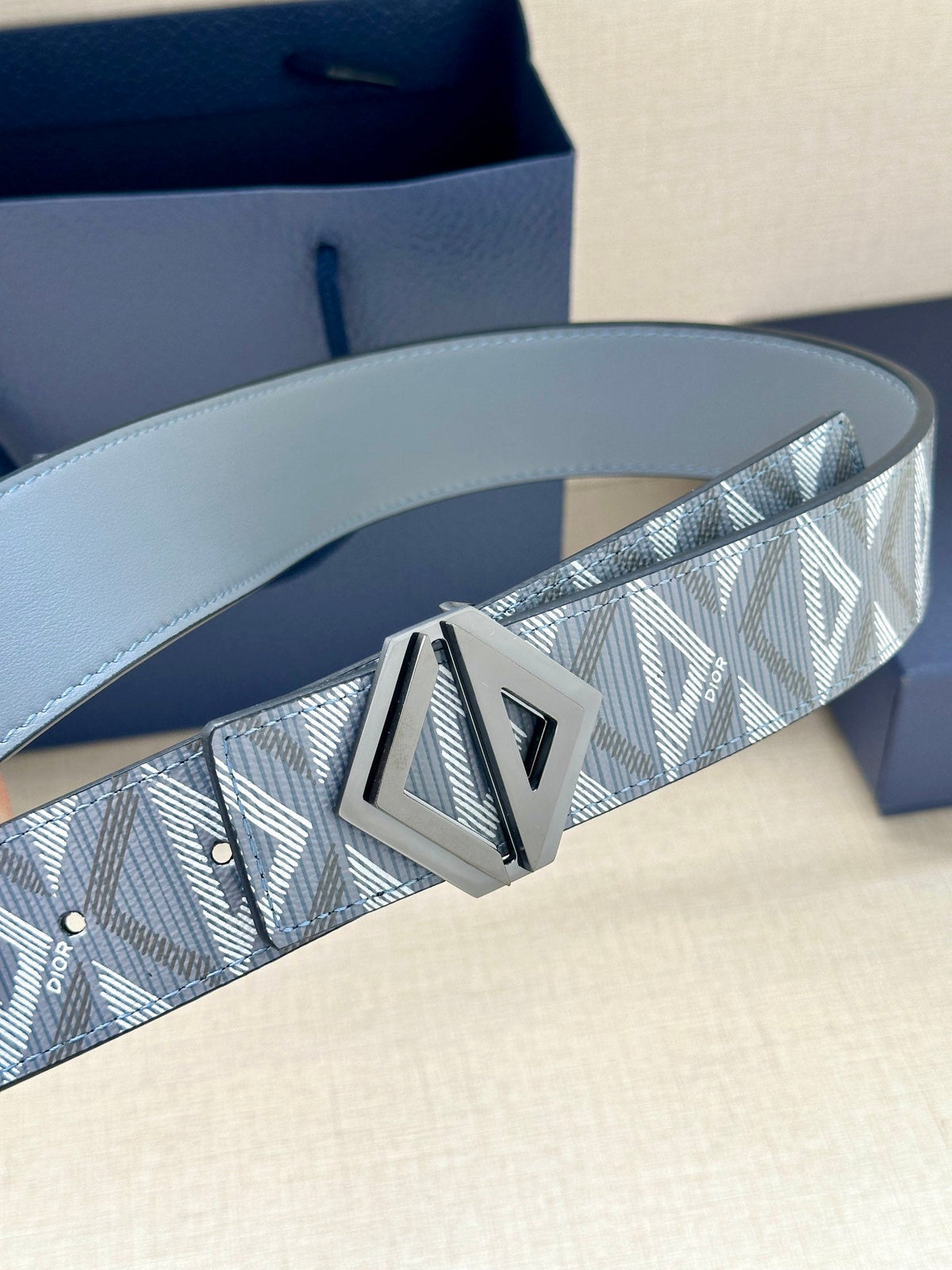 Dior 2026 CD Diamond Reversible Belt 40mm Leather