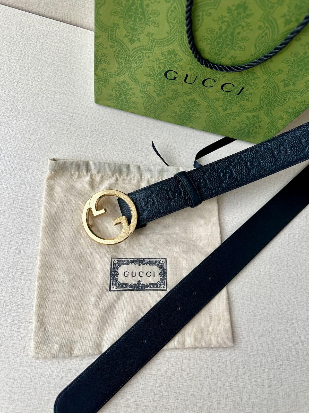 Gucci 2026 Embossed GG Belt 40mm Calfskin