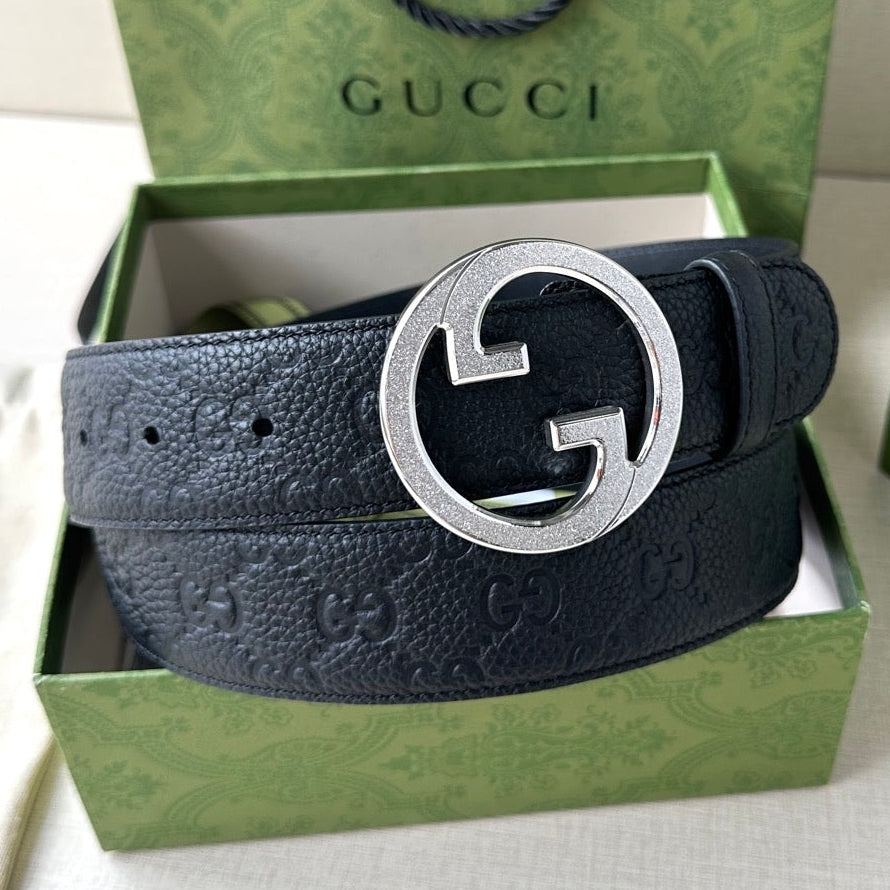 Gucci 2026 Embossed GG Belt 40mm Calfskin