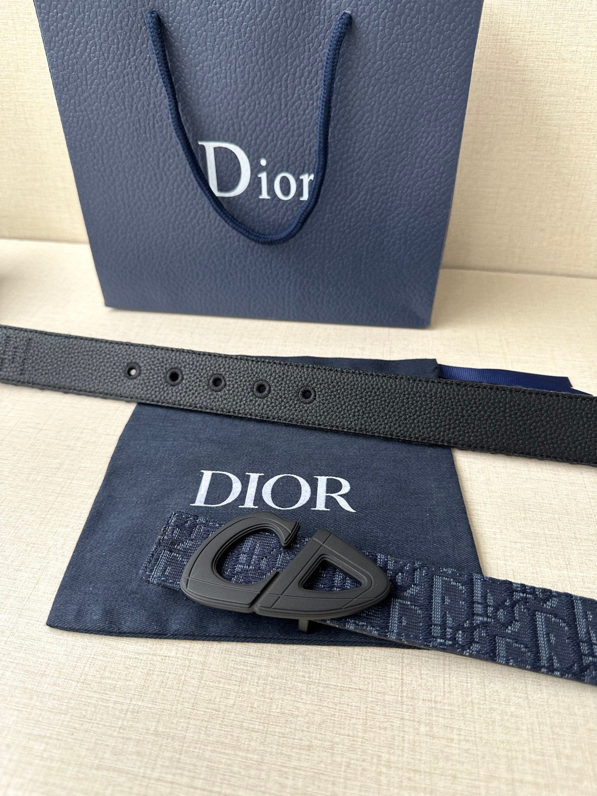 Dior 2026 30 Montaigne Reversible Belt 35mm Canvas