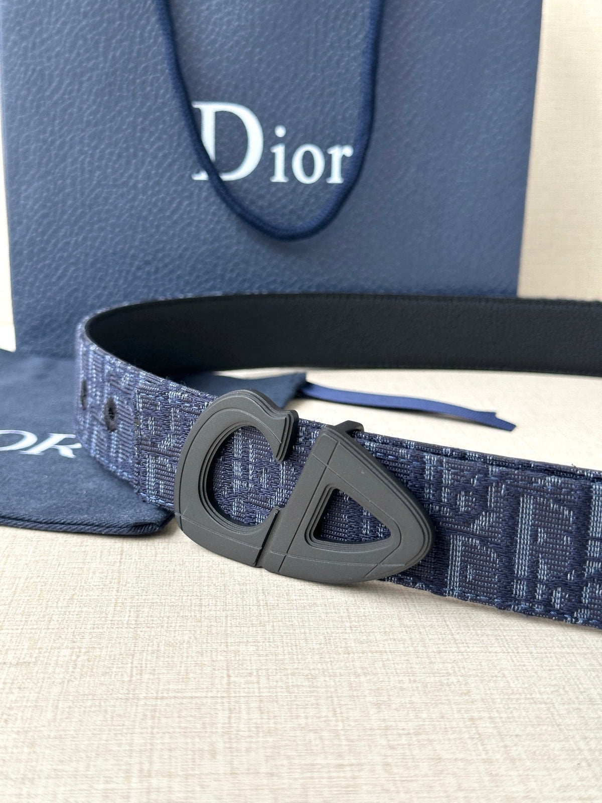 Dior 2026 30 Montaigne Reversible Belt 35mm Canvas