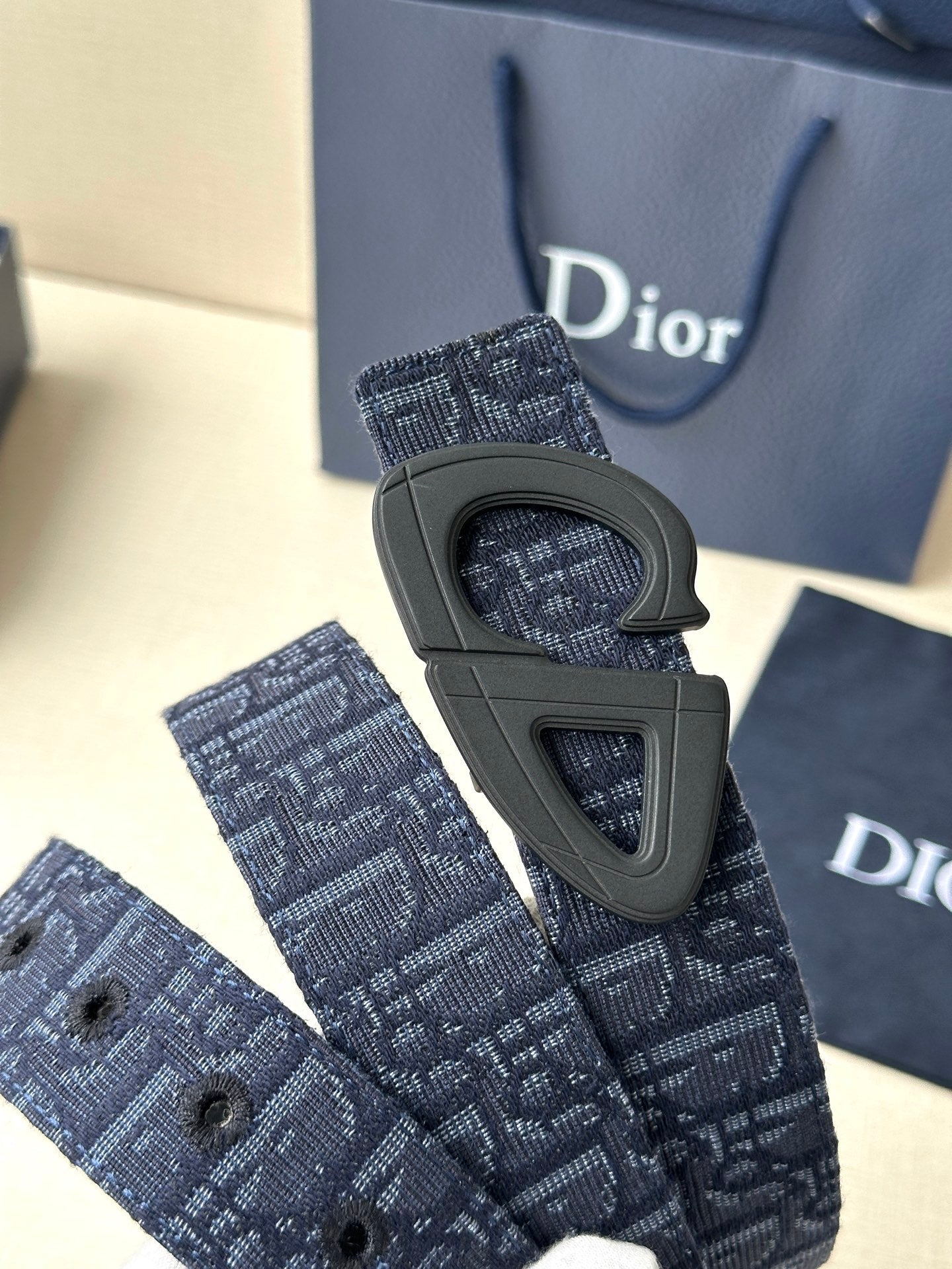 Dior 2026 30 Montaigne Reversible Belt 35mm Canvas