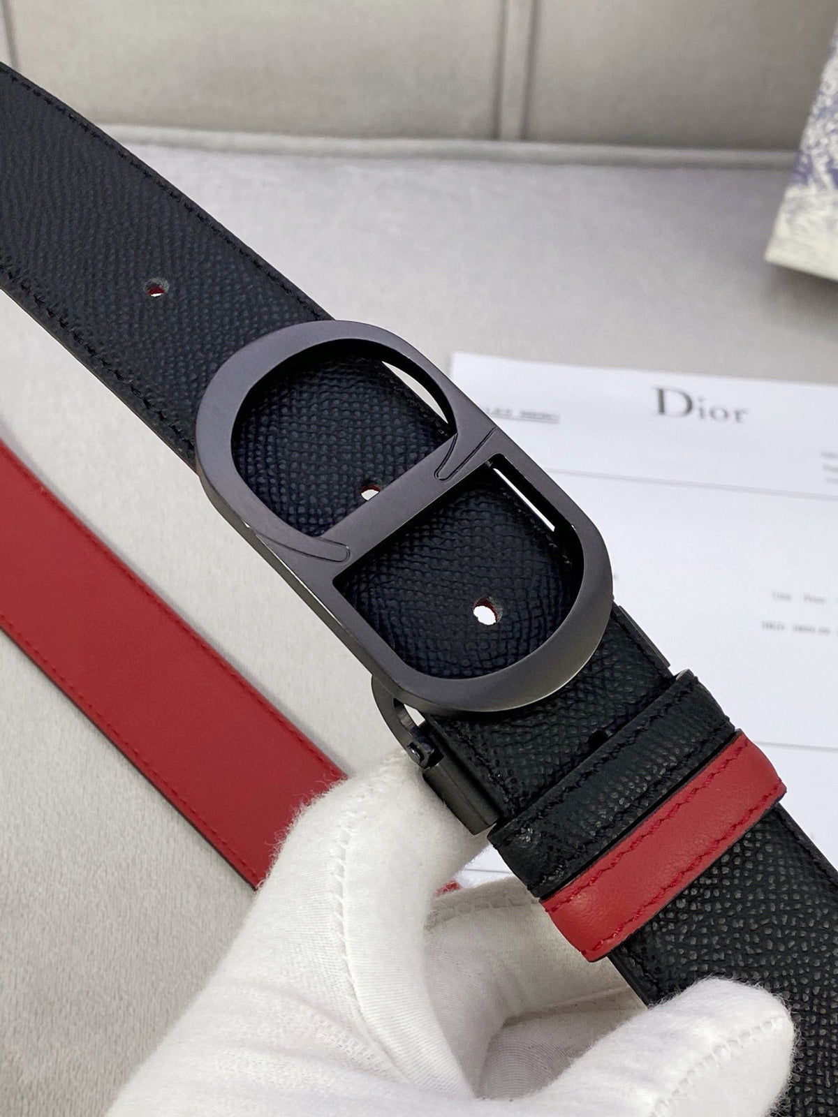Dior 2026 30 Montaigne Belt 35mm Grained Calfskin