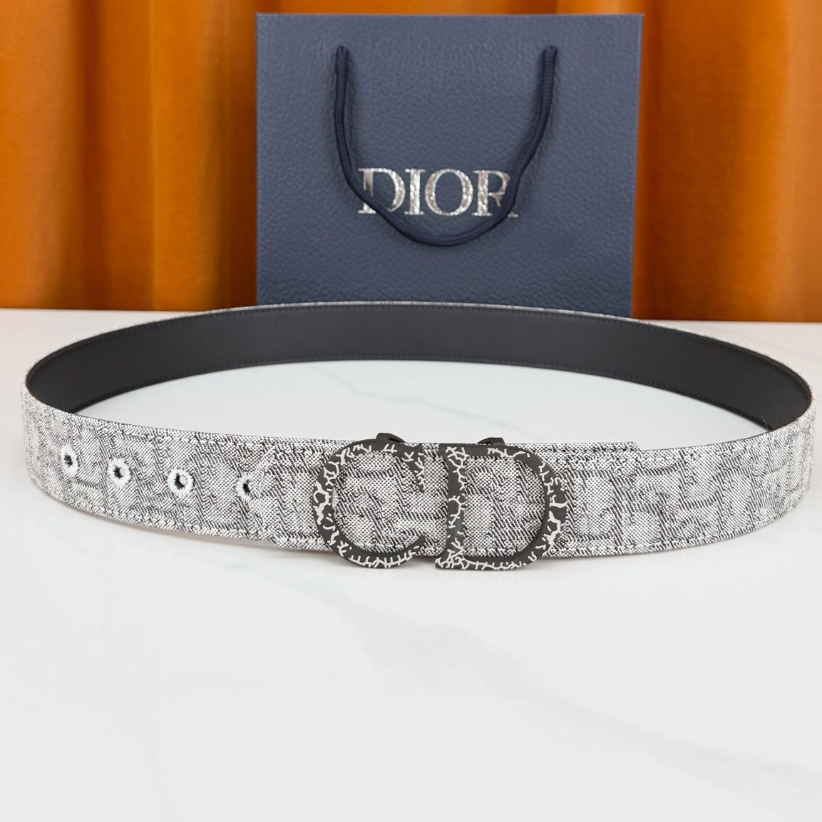 Dior 2026 Double CD Buckle Belt 35mm Canvas