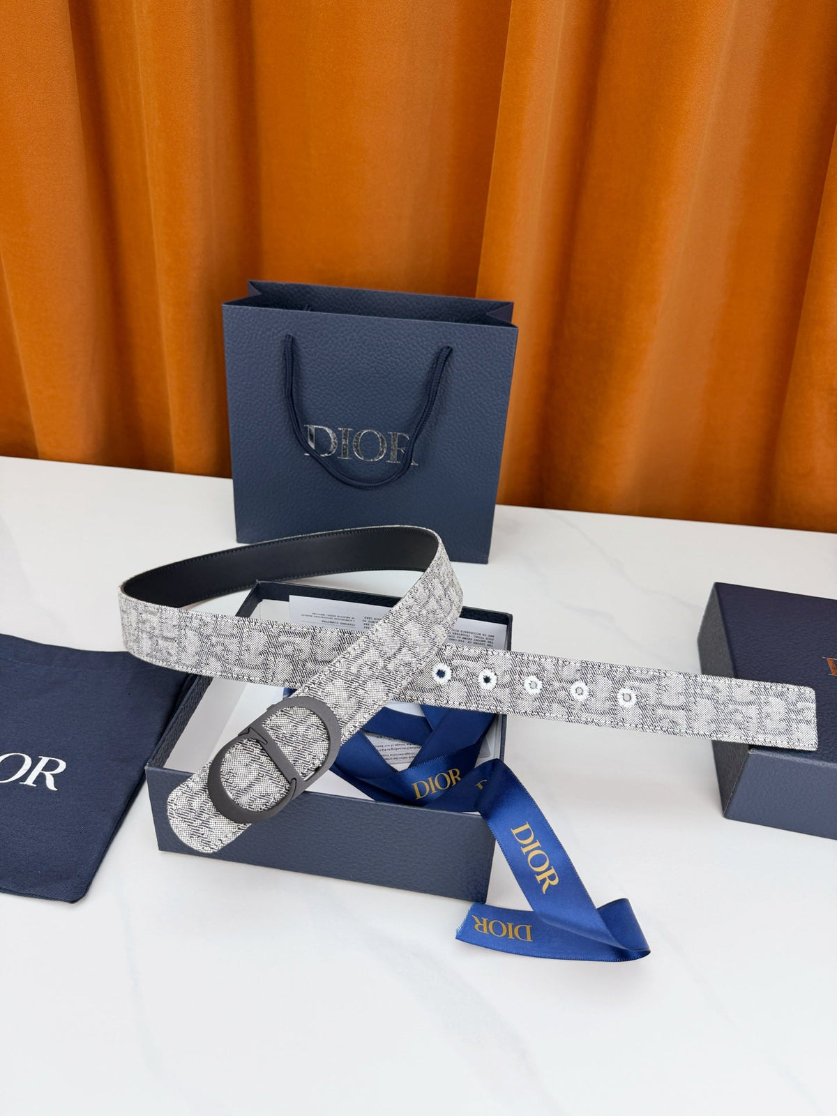 Dior 2026 Oblique CD Buckle Belt 35mm Canvas