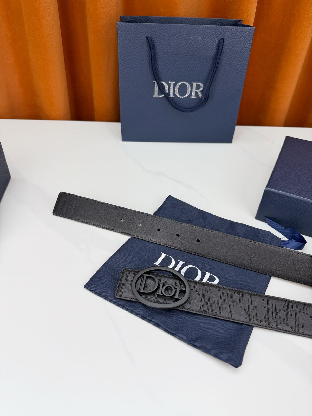 Dior 2026 Oblique CD Buckle Belt 35mm Leather