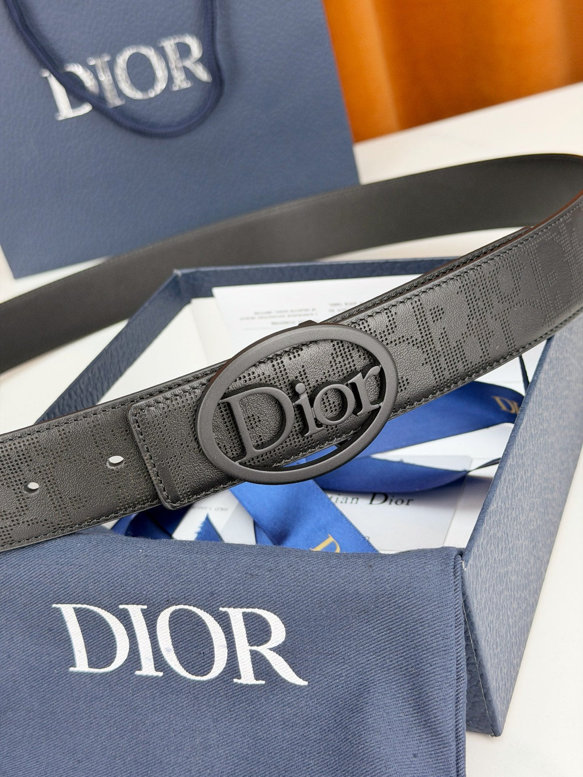 Dior 2026 Oblique CD Buckle Belt 35mm Leather