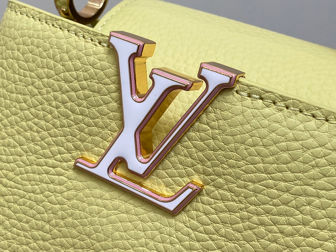 CAPUCINES MINI 21 YELLOW TAURILLON GOLD HARDWARE