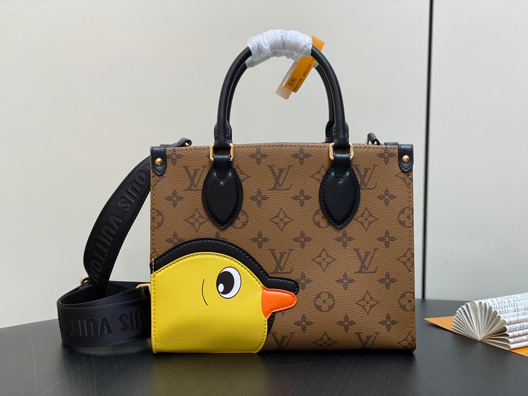 ONTHEGO PM 25CM DUCK BROWN MONOGRAM CANVAS