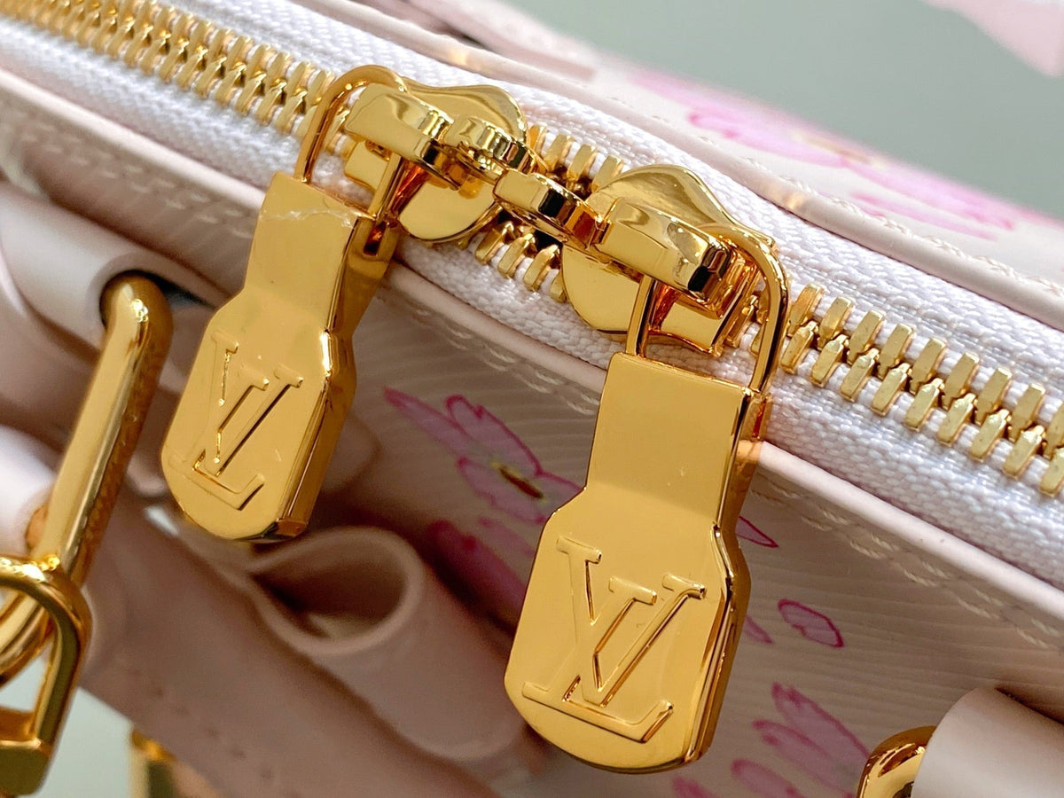 LV x TM Cherry Blossom Bag 23.5cm Pink Leather 334088