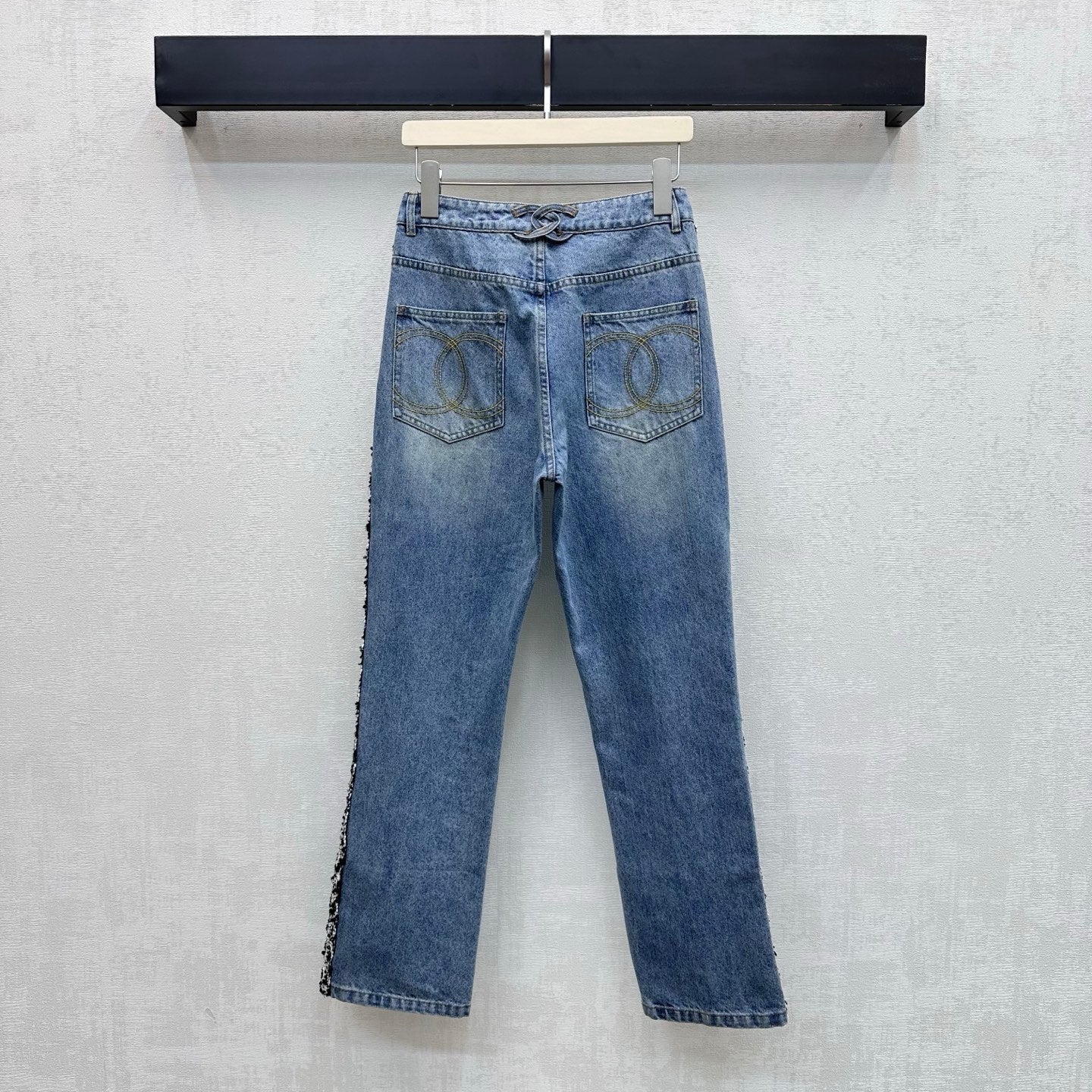 Chanel 2026 Patchwork and Hemmed Jeans Blue Cotton 239255