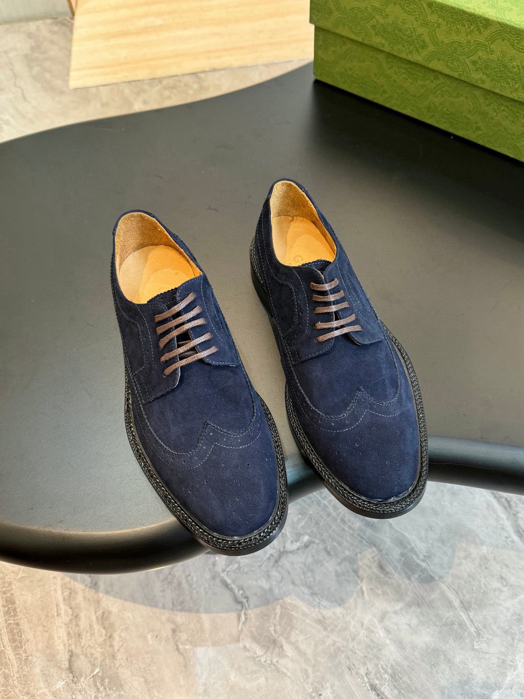 GG Men's Dress Shoe Blue Suede 559323