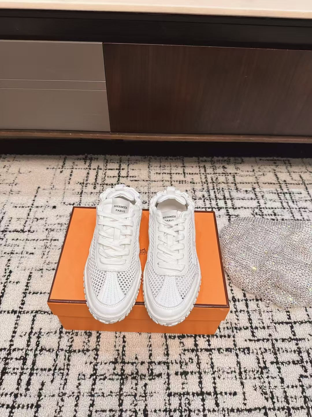 HM 25 Jet Sneaker White Mesh Cowhide 318023