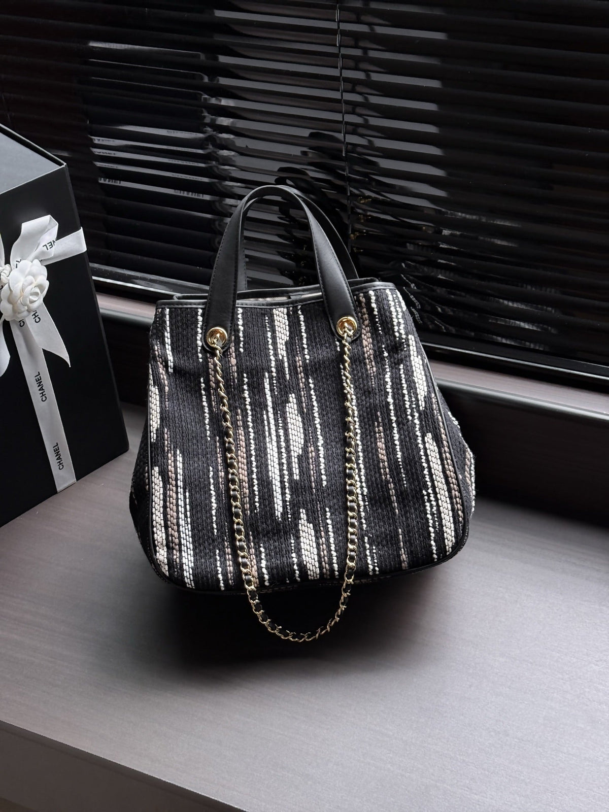 Chanel 2026 Small Shopping Tote Bag Canvas Fabric
