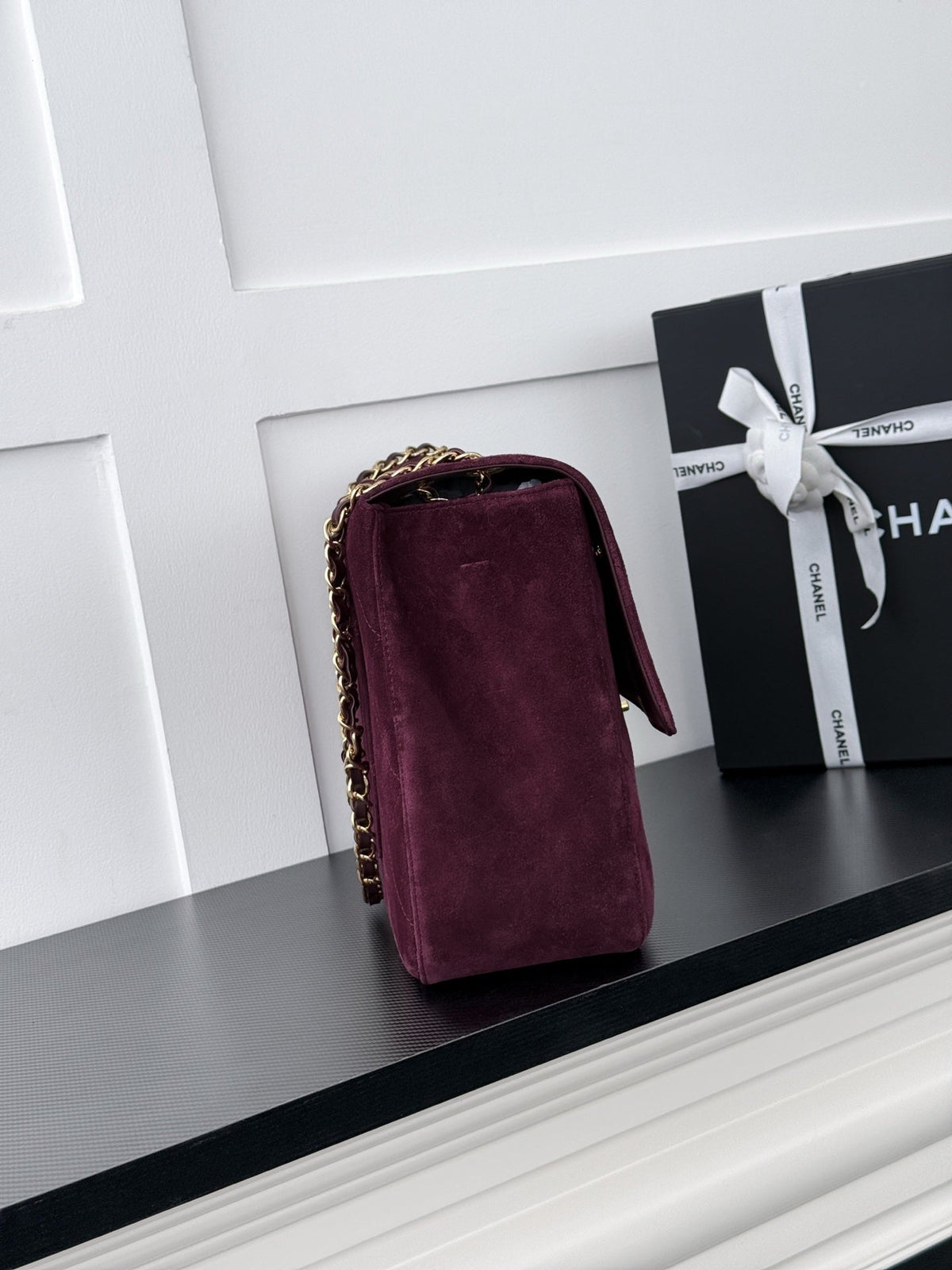 Chanel 2026 Maxi Flap Bag Suede Leather 167416