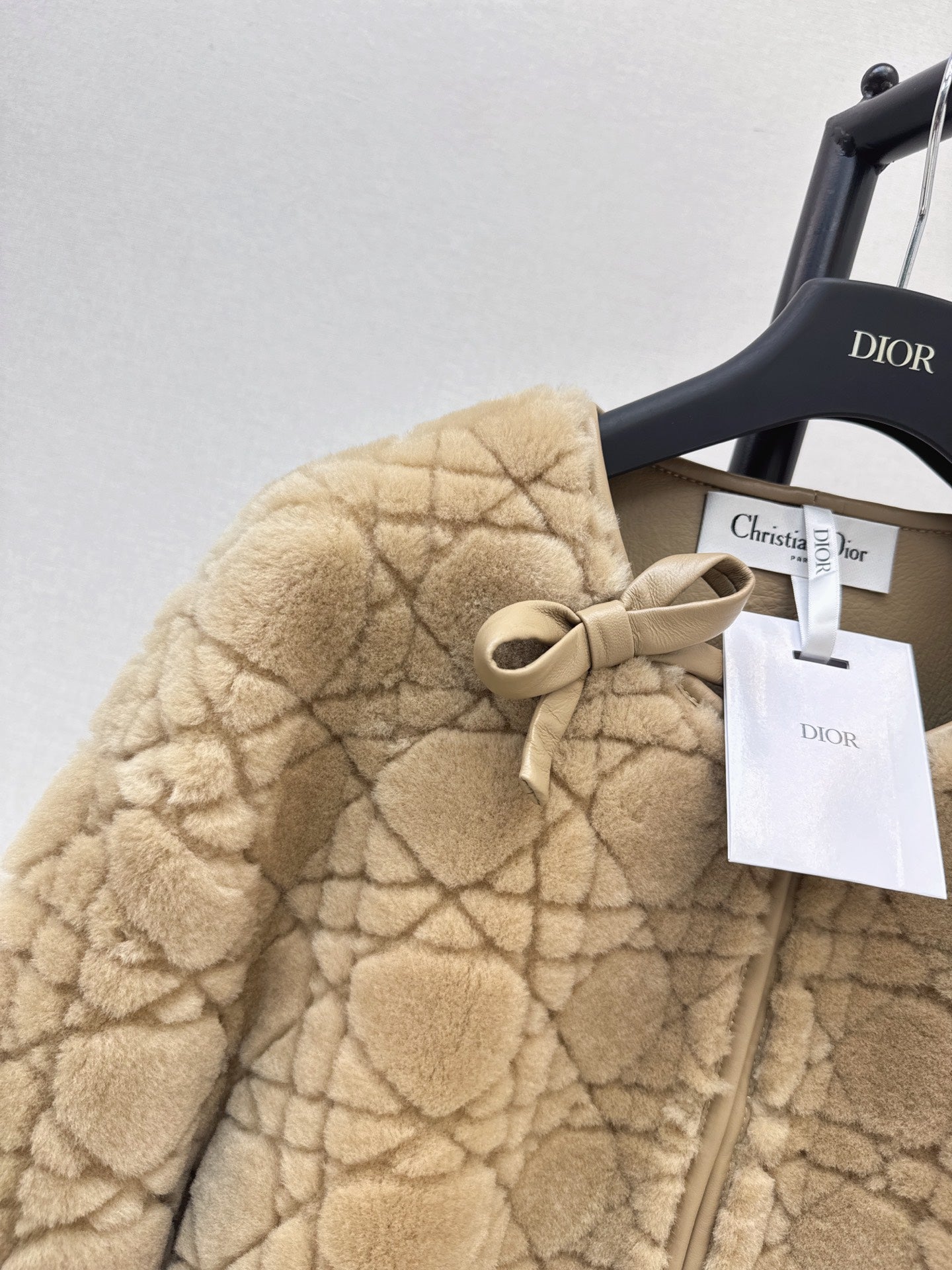Dior 2026 Cannage Pattern Fur Coat 787415