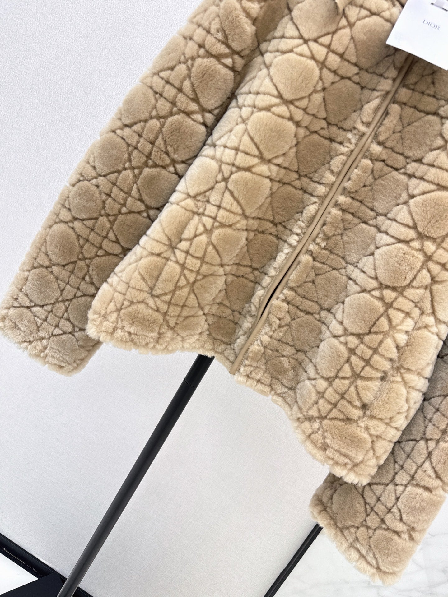 Dior 2026 Cannage Pattern Fur Coat 787415