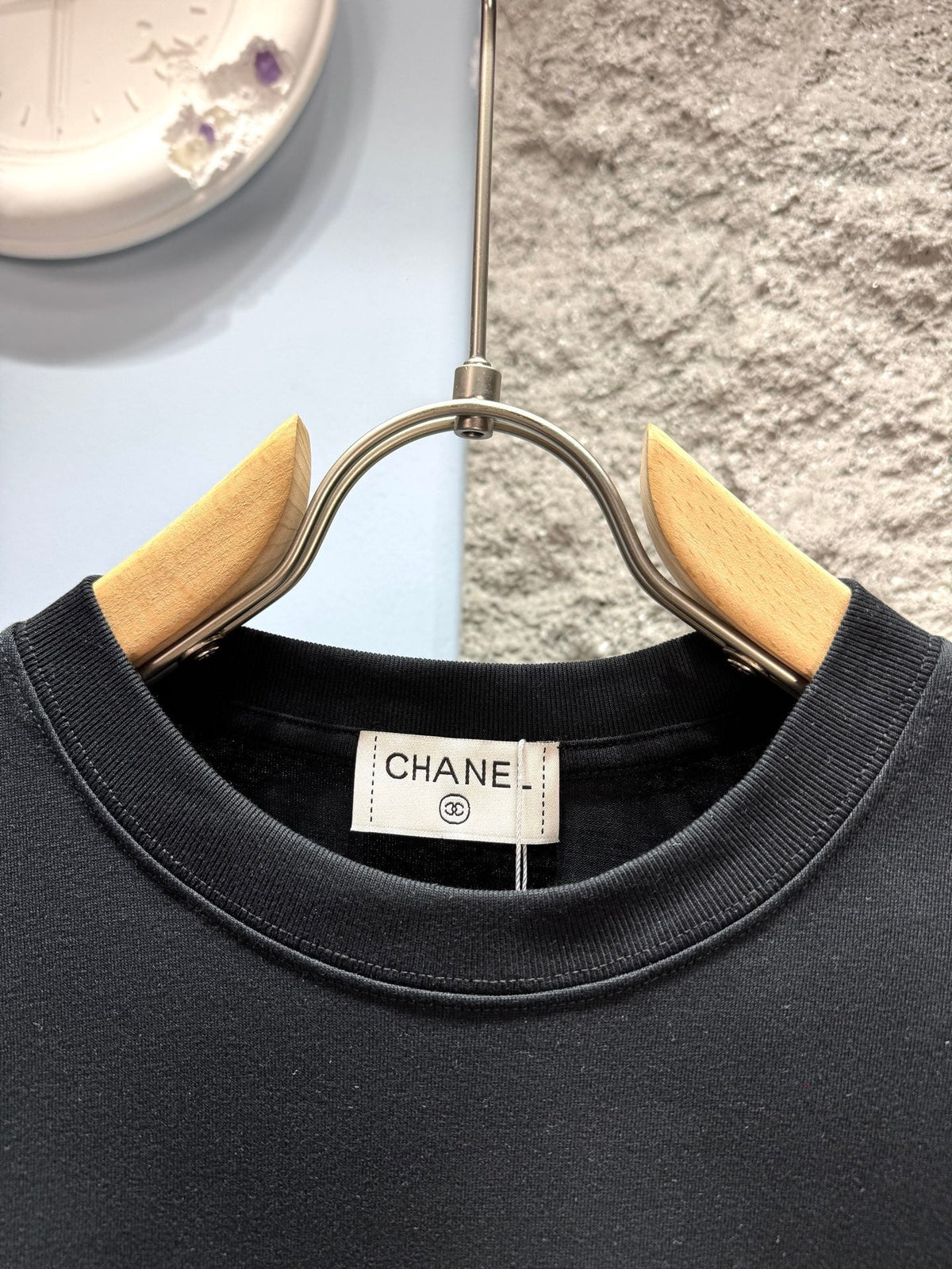 Chanel 2026 Logo Short-Sleeve T-Shirt Black Cotton