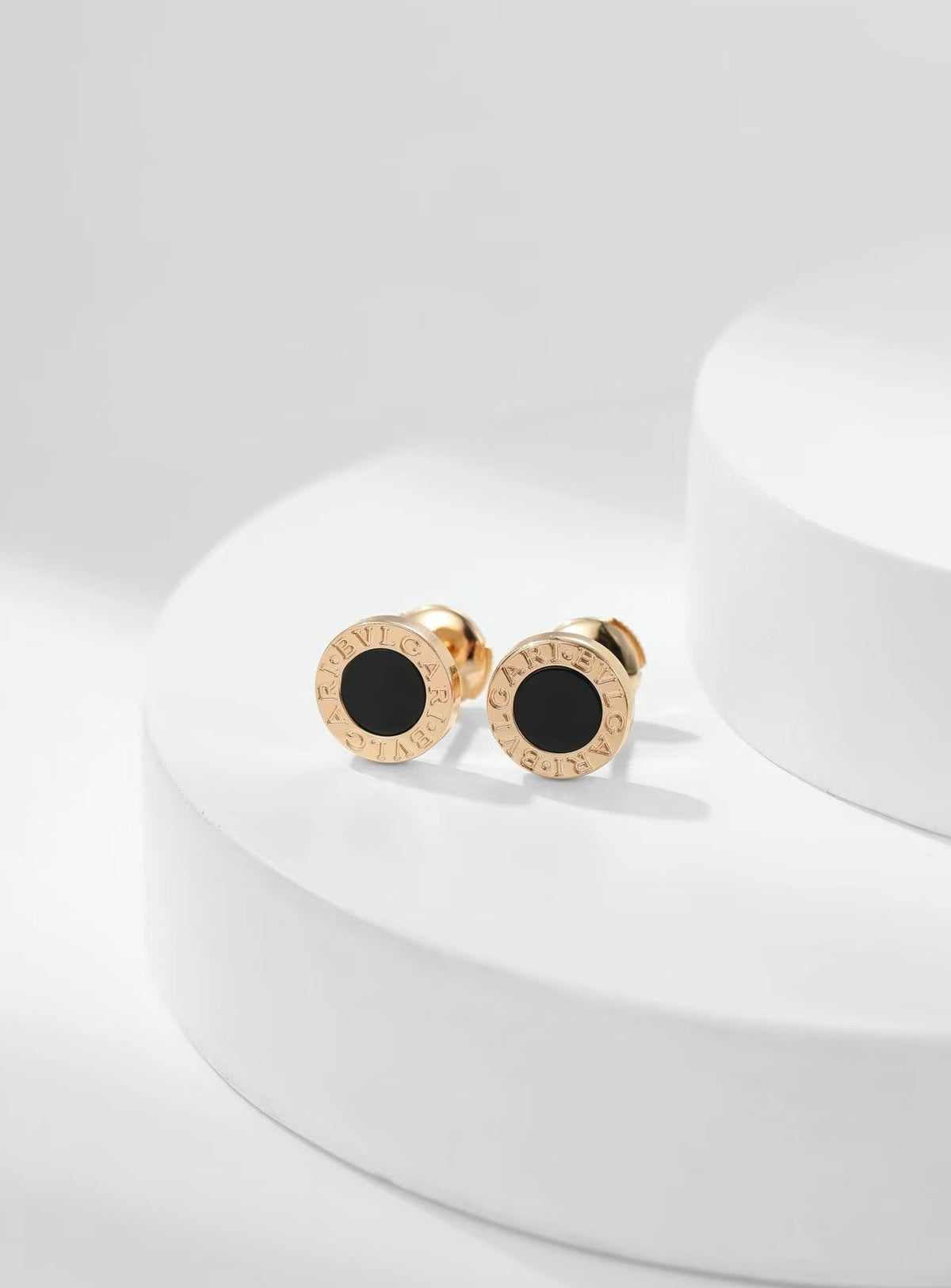 BVL Pink Gold Stud Earrings