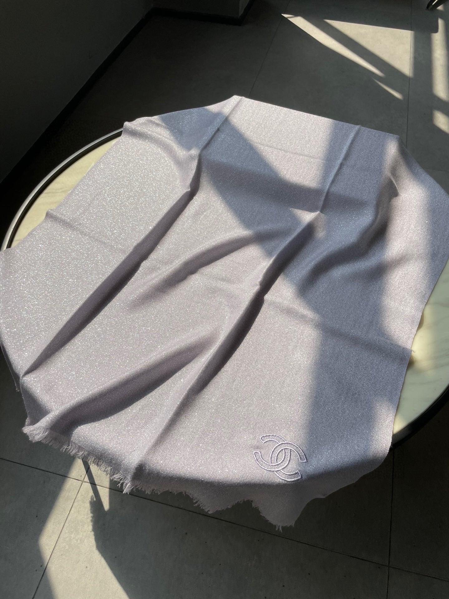 CC Scarf 210 CM In Light Grey Purple Cashmere 418352