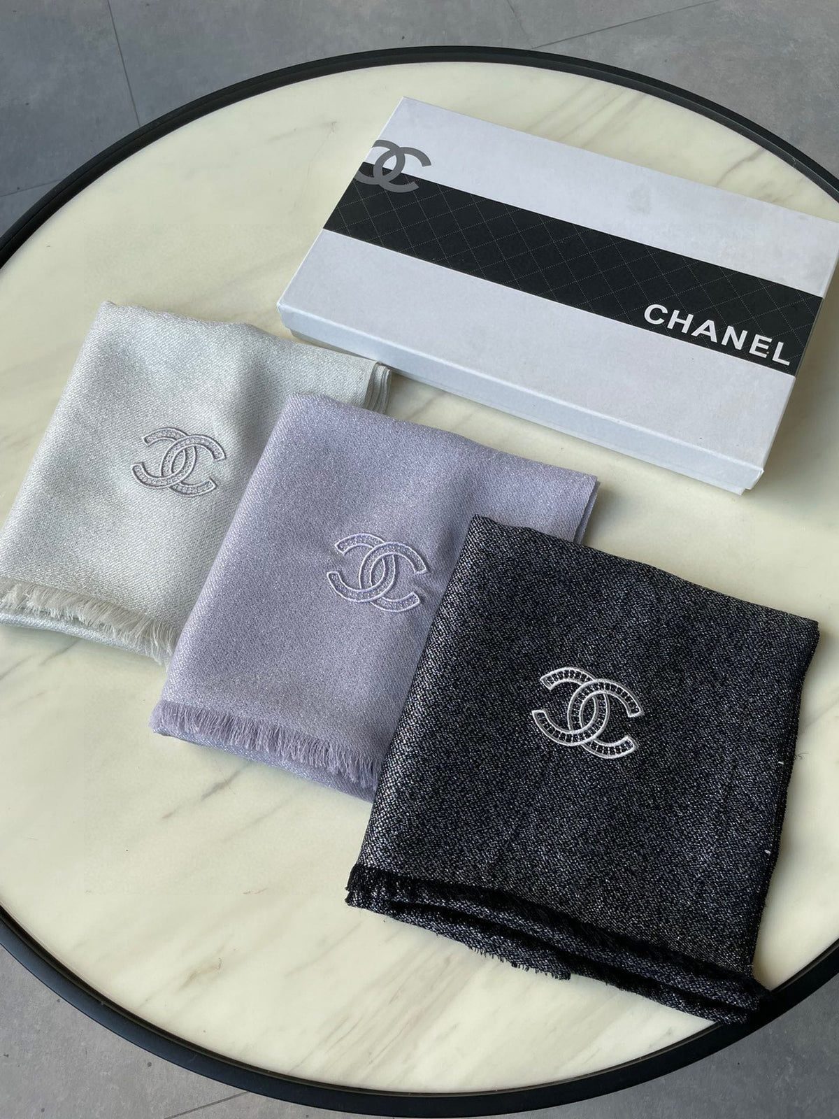 CC Scarf 210 CM In Black Cashmere 418353